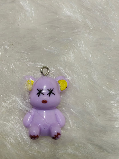 Mini 'LOVE' Teddy Bear Pendant Charm. Comes with pack of 7