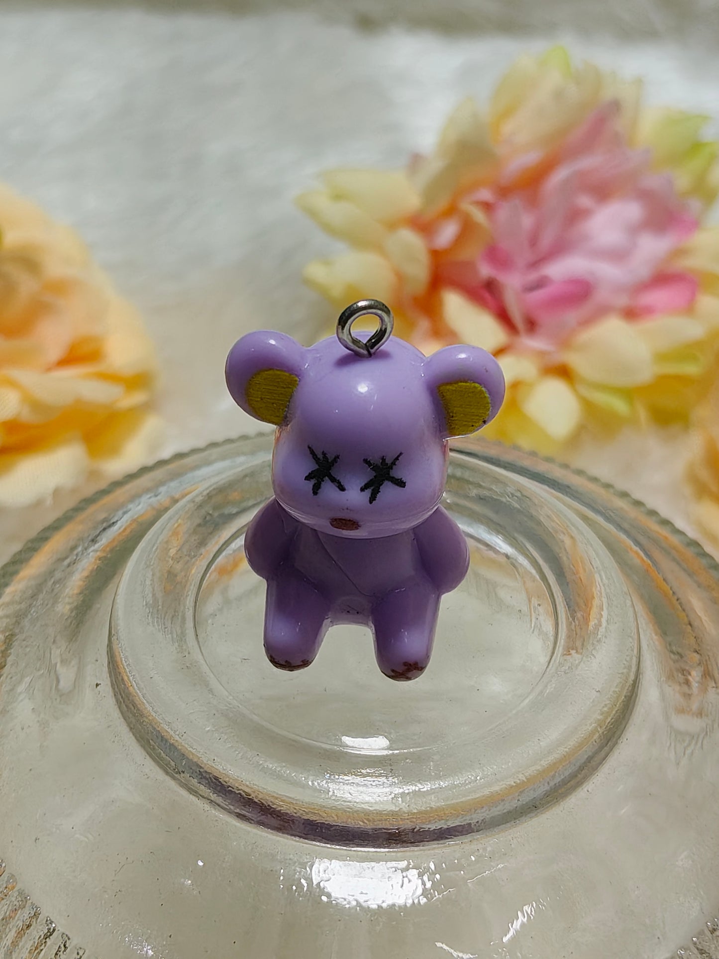 Mini 'LOVE' Teddy Bear Pendant Charm. Comes with pack of 7
