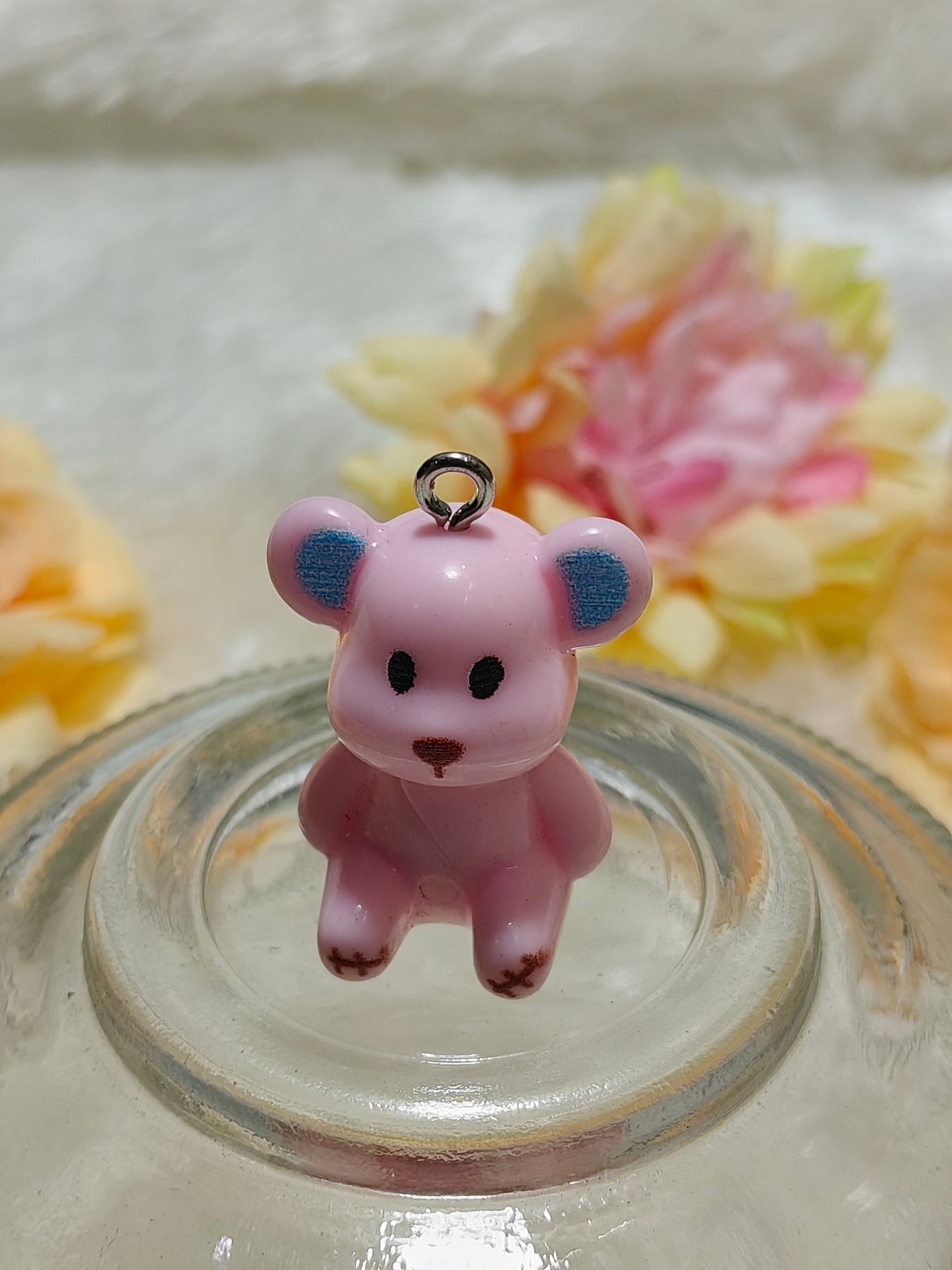 Mini 'LOVE' Teddy Bear Pendant Charm. Comes with pack of 7