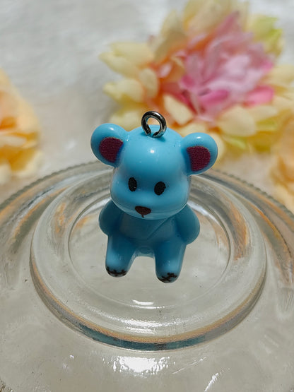 Mini 'LOVE' Teddy Bear Pendant Charm. Comes with pack of 7