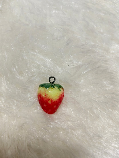 Sweet & Juicy Half-Ripe Strawberry Charm for Kids comes in pack of 10