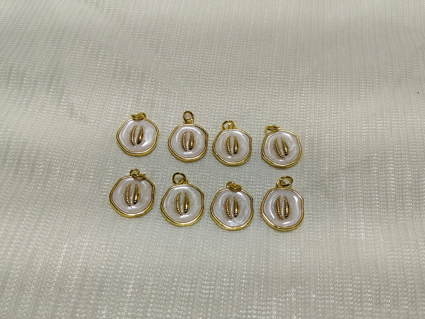 Gold-Edged Fruit Slice Charms | Anti-Tarnish Enamel Jewelry Pendants