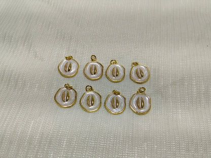 Gold-Edged Fruit Slice Charms | Anti-Tarnish Enamel Jewelry Pendants