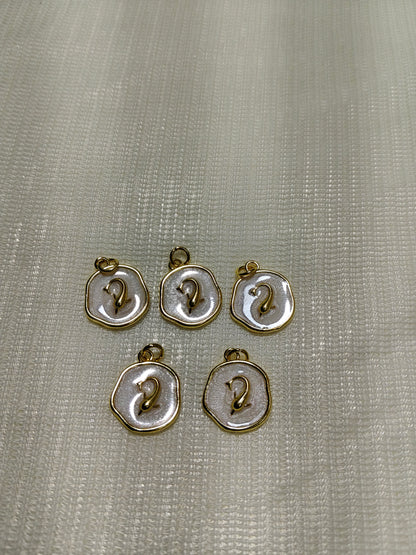 Gold-Shark Charms | Anti-Tarnish Enamel Jewelry Pendants