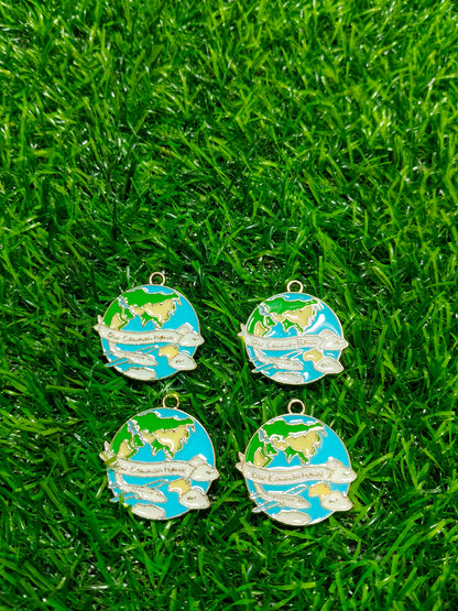 Enamel Globe Charm
