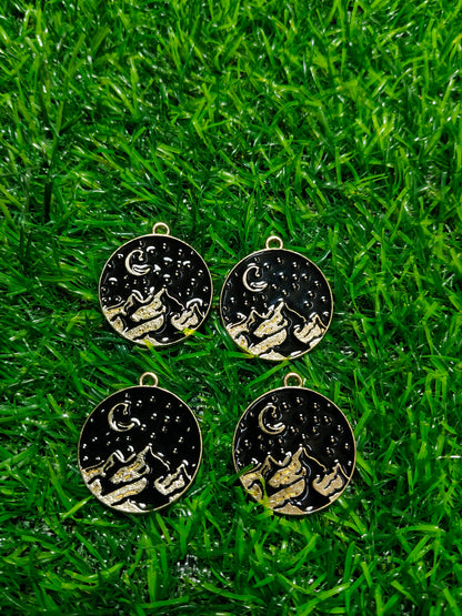 Golden Peaks and Stars Charm | Minimalist Adventure Jewelry