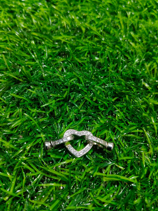 Anti-Tarnish Silver Heart Shape Look Charm