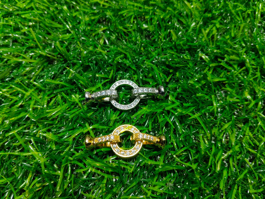 Sparkling Anti-Tarnish circle Charms - Gold & Silver Finish
