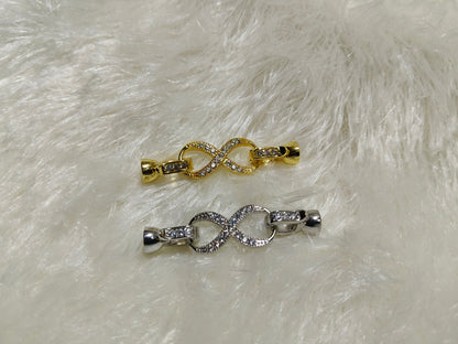 Anti-Tarnish Silver  infinity Look Charm - Gold & Silver Finish