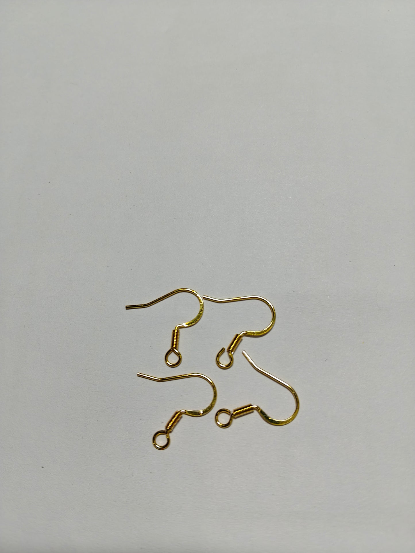Anti-Tarnish Gold Tone Fish Hook Ear Wires (Pack of 50 Earring Hooks)