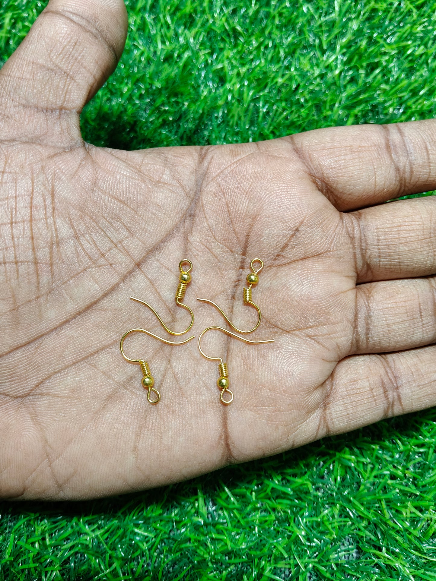 50 Pcs Anti-Tarnish 18K Gold Plated Fish Hook Ear Wires - Hypoallergenic Jewelry Making Supplies