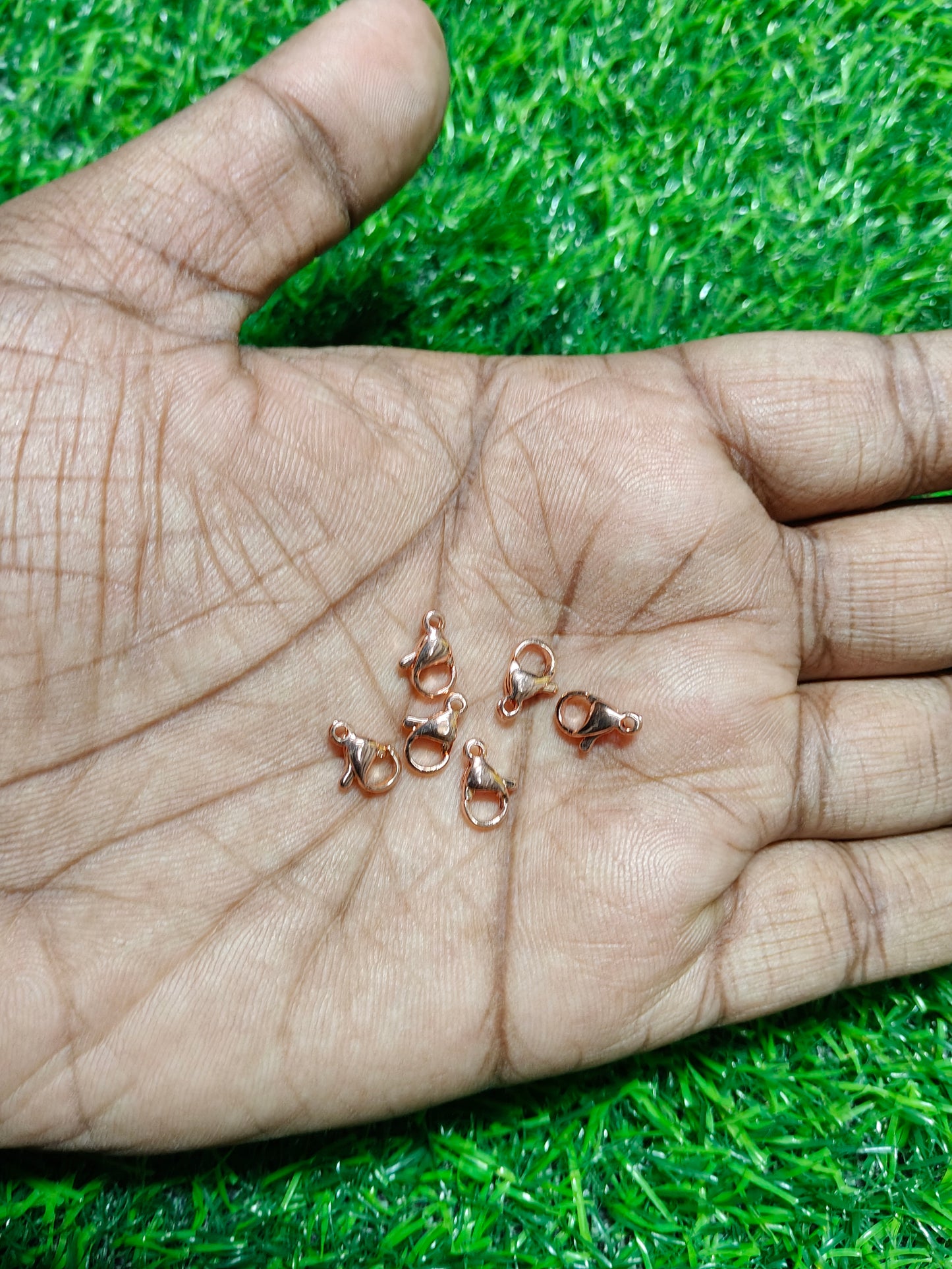 Anti-Tarnish Copper Tone Lobster Clasp Hooks (Pack of 50, Jewelry Fastener)