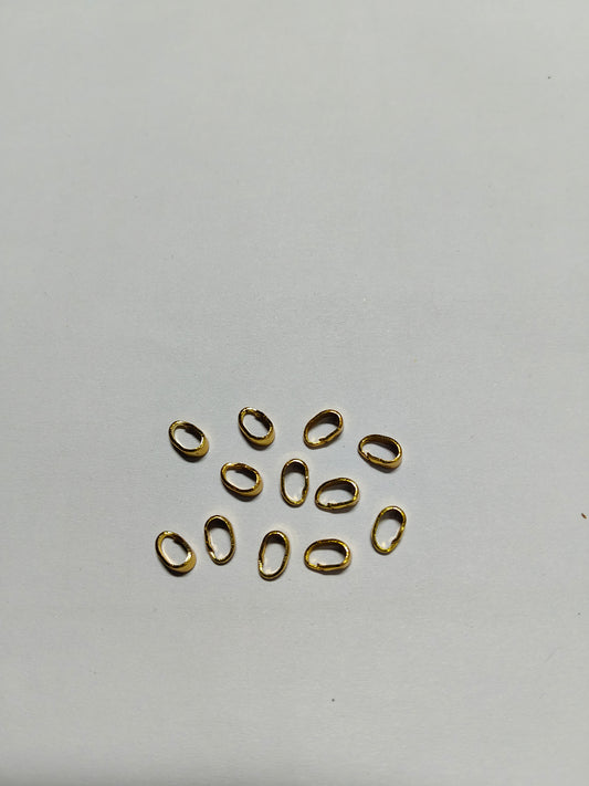 Anti-Tarnish 18K Gold Plated Oval Jump Rings Pack of 20