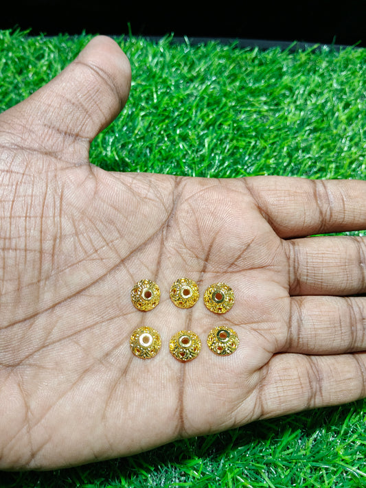 Anti-Tarnish 18K Gold Plated Bead Caps (Pack of 10)