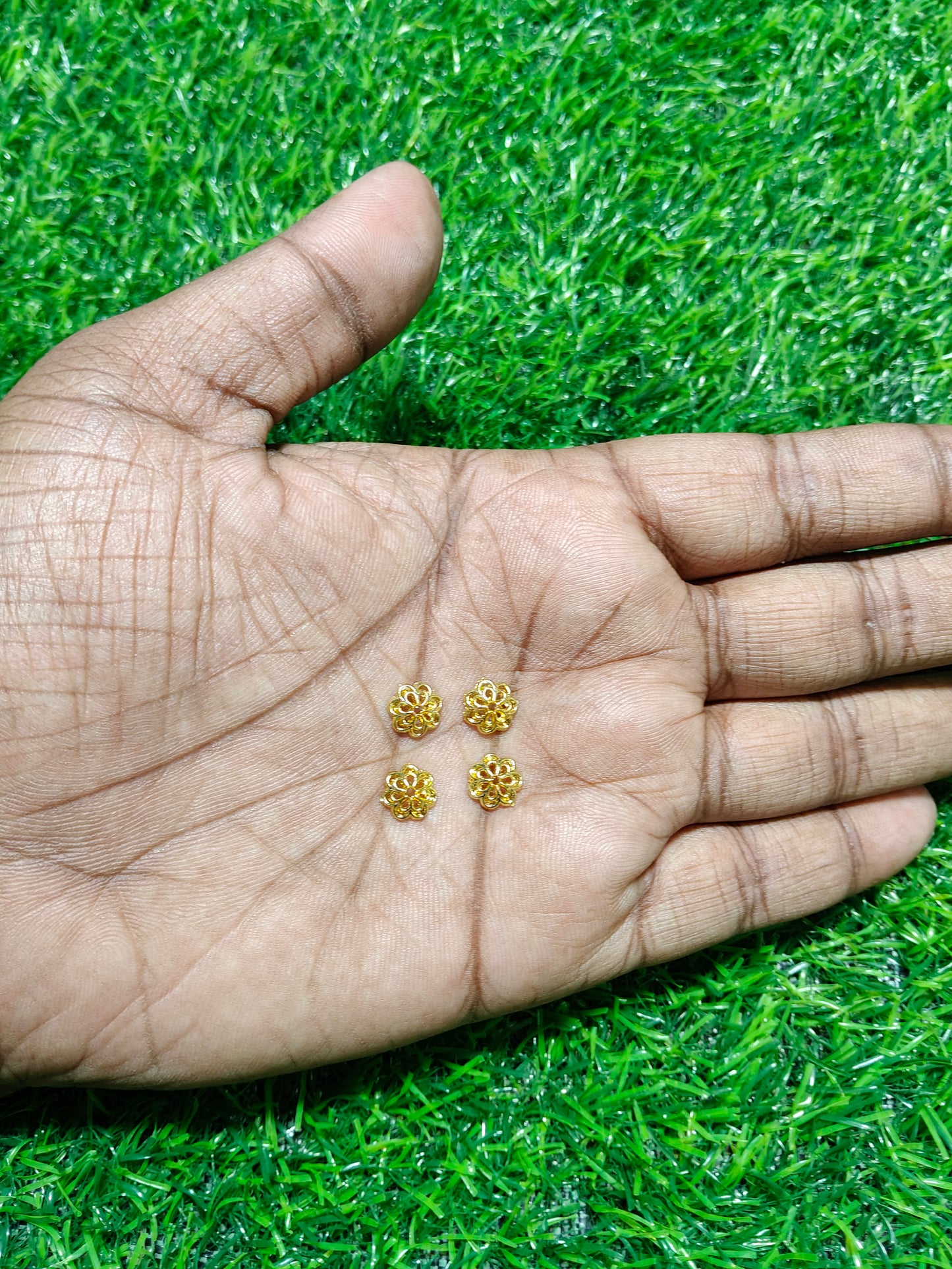 Anti-Tarnish 18K Gold Plated Bead Caps (Pack of 20)