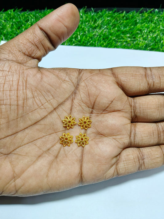 Anti-Tarnish 18K Gold Plated Bead Caps (Pack of 10)