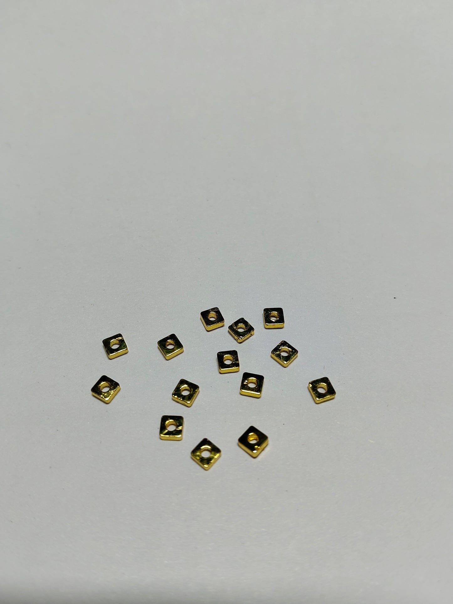 Anti-Tarnish 18K Gold Plated Square Spacer Beads (Pack of 20)