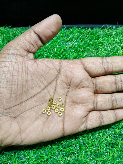 Anti-Tarnish 18K Gold Plated Round Spacer Beads (Pack of 20)