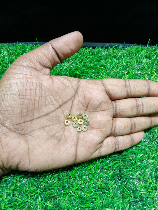 6mm Anti-Tarnish 18K Gold Plated Round Spacer Beads (Pack of 20)