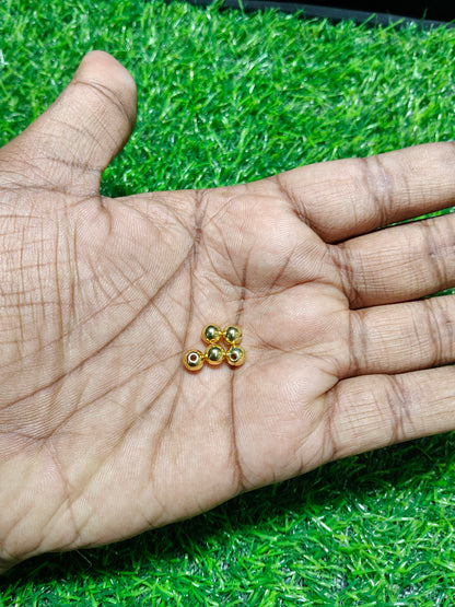 6mm Anti Tarnish 18k gold plated round bead (Pack of 100)