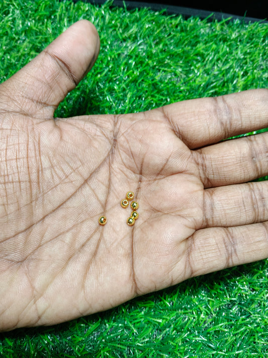 4mm Anti Tarnish 18k gold plated round bead (Pack of 100)