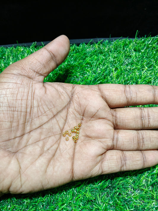 3mm Anti Tarnish 18k gold plated round bead (Pack of 100)