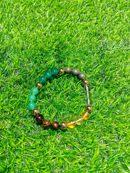 Natural Dhan Yog (Prosperity Combination) Gemstone Bracelet