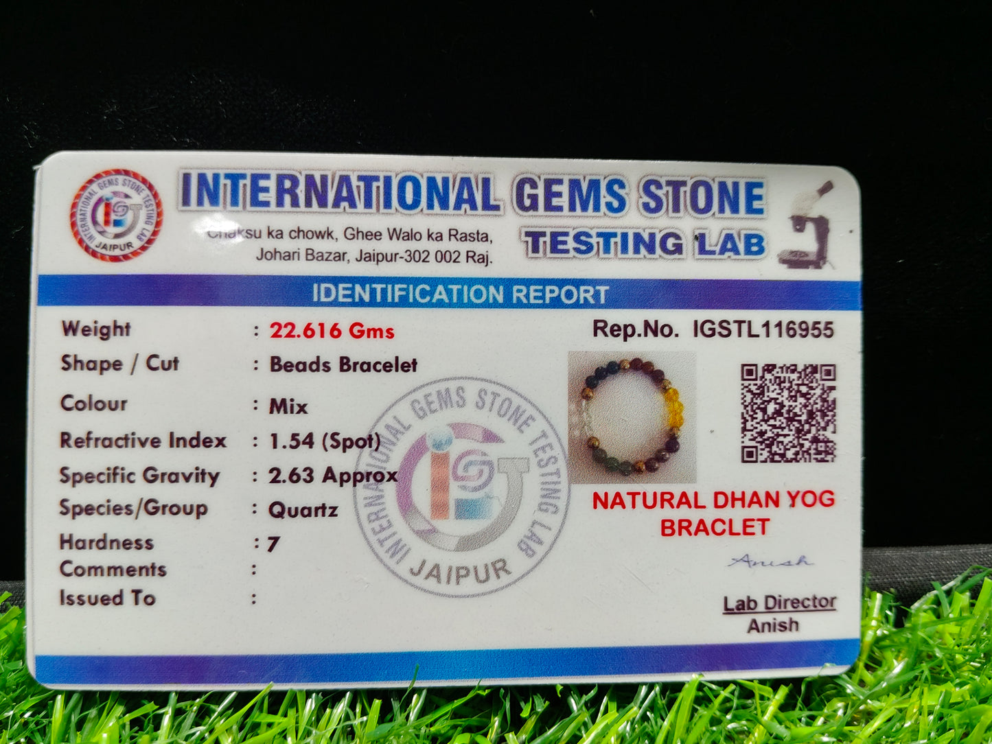 Natural Dhan Yog (Prosperity Combination) Gemstone Bracelet