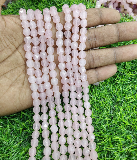 Premium 10mm Faceted Roundel Onyx Gemstone Beads | Star Cut Pink & Lilac Purple Strands (Approx. 38 Pcs/String)