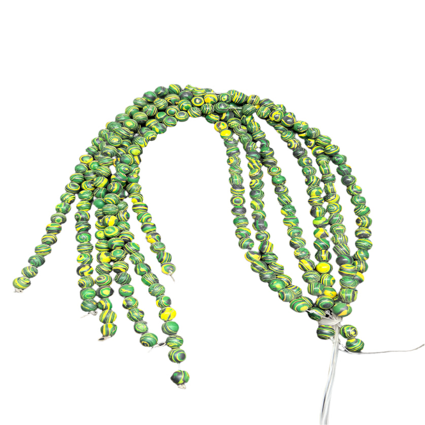 Elegant 8mm glass printed Beads