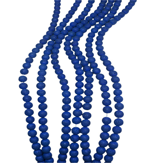 Blue elegant 8mm Lava Beads