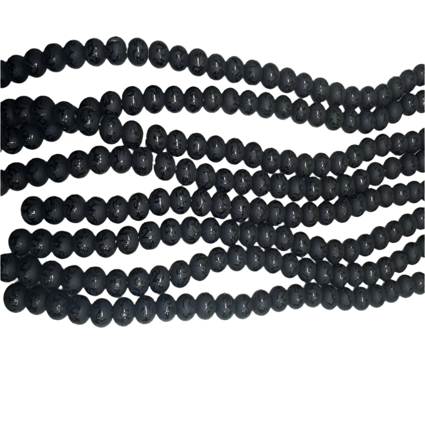 Black elegant 8mm glass Beads