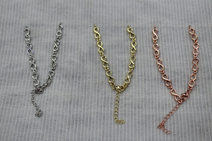 Rakhi  Infinity Luxury Bracelet 18k Gold Plating With Adjustable Lock