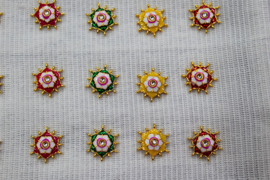 Meenakari Raw Material Loose Beads Spacers, Connectors, Components for Jewellery Making |Size :