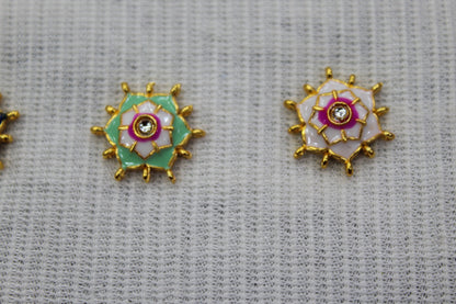 Meenakari Raw Material Loose Beads Spacers, Connectors, Components for Jewellery Making |Size :