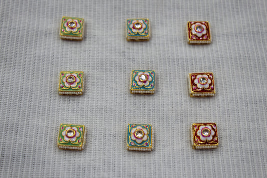 Meenakari Raw Material Loose Beads Spacers, Connectors, Components for Jewellery Making |Size :