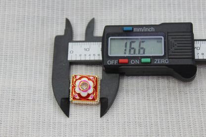Meenakari Raw Material Loose Beads Spacers, Connectors, Components for Jewellery Making |Size :