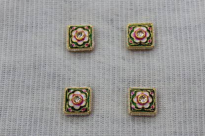 Meenakari Raw Material Loose Beads Spacers, Connectors, Components for Jewellery Making |Size : 16.6