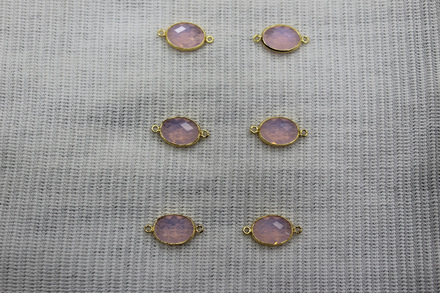 Connctor Oval Opel PinkCharms Anti Tarnish