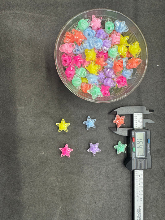 Fancy plastic star inside colors