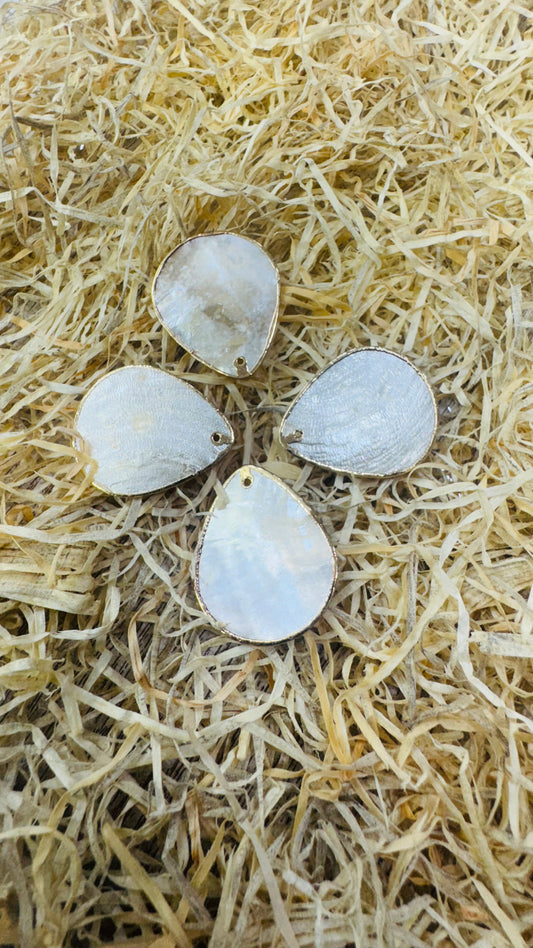 Gold Seashell, Natural Sea Shell Pendant