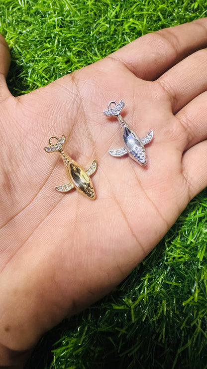 Anti-Tarnish baby whale Charm - Available in Gold & Silver