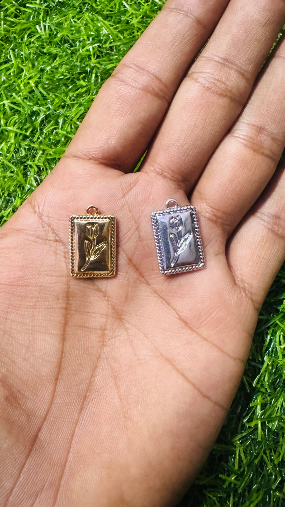 Anti-Tarnish Rose Charm - Available in Gold & Silver