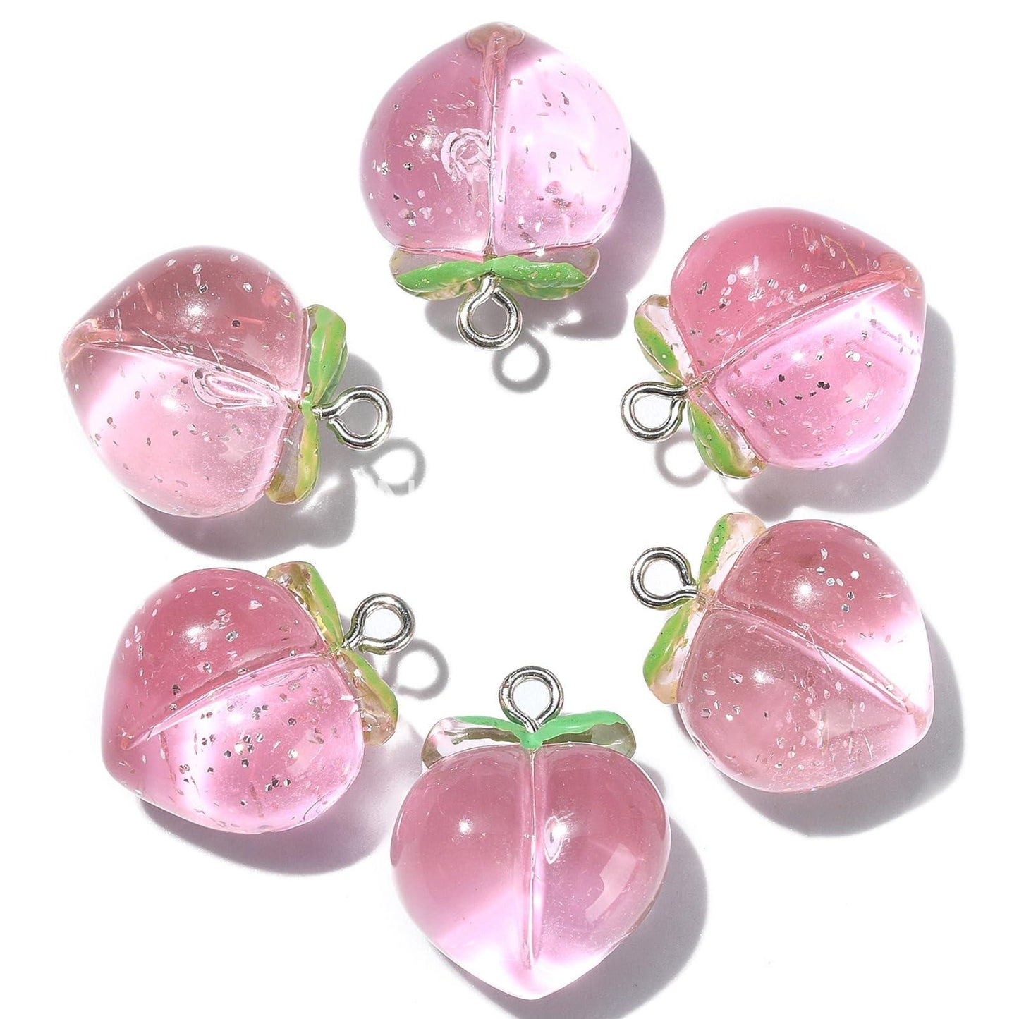 Peach Charms Fruit Pendants for Jewelry