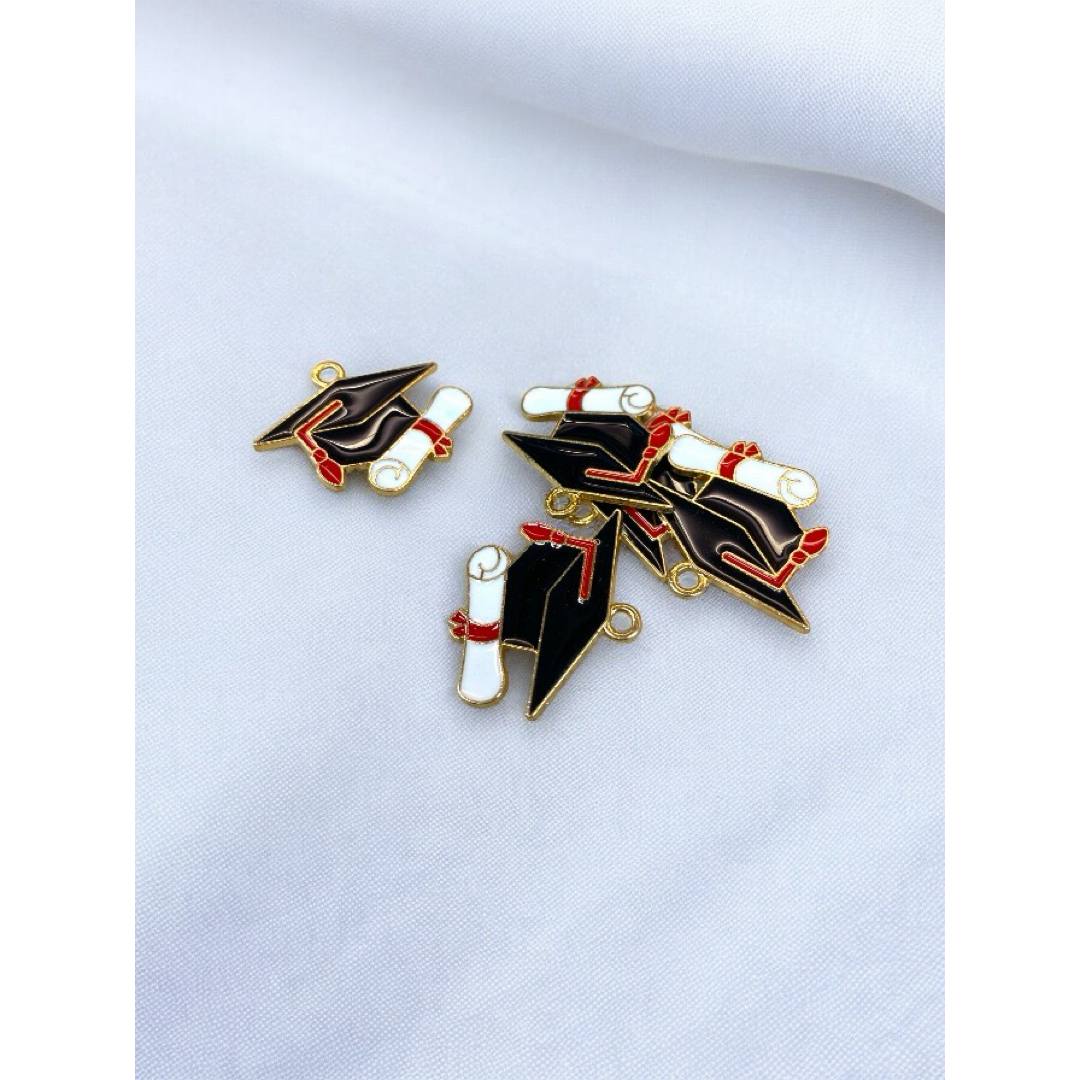Metal Enamel Graduation Charms