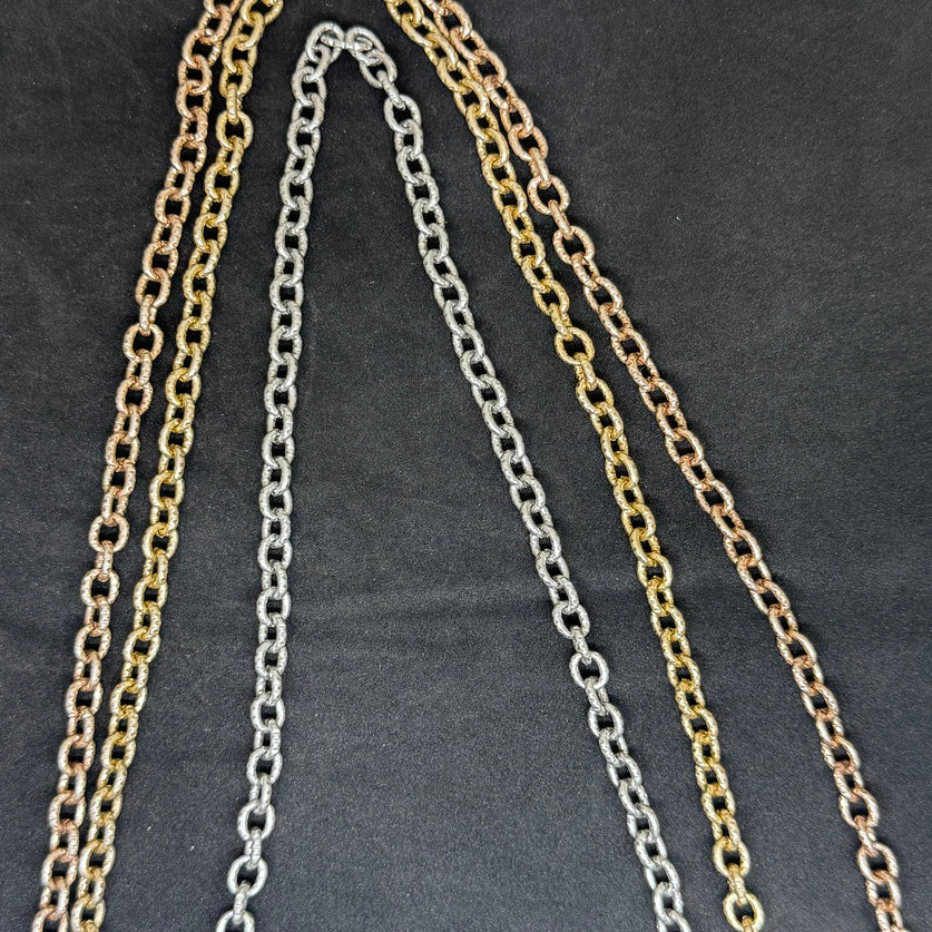 Golden Aluminium Metal Chain 11@15  mm size