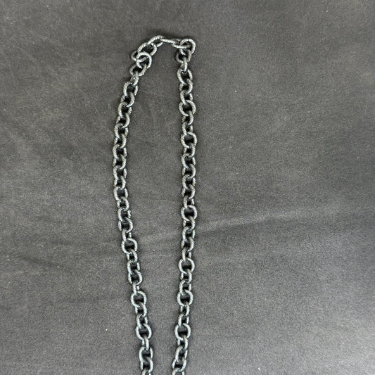 Black Aluminium Metal Chain round size  10 mm