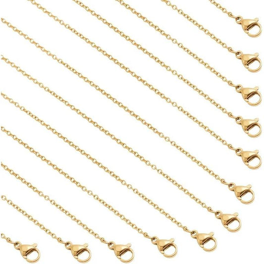 Neck chain anti tarnish 18k plating