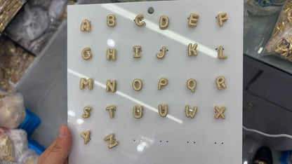 Customizable Initial Charms for Bracelets - A TO Z Gold-Tone Alphabet Letters