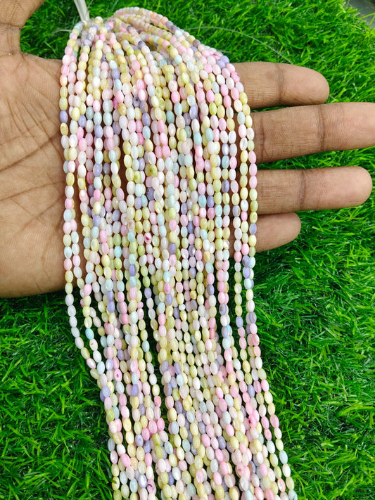 Genuine Flat Heishi/Disc Shell Beads Strand | Iridescent Off-White Coin Shape Beads